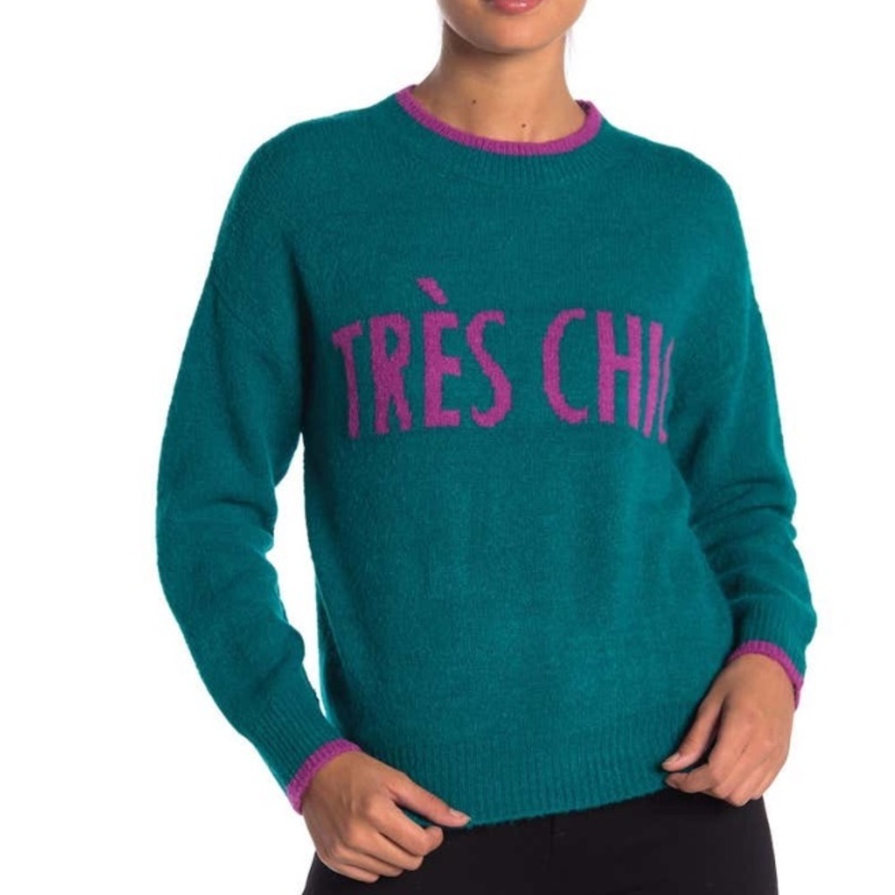 Code x mode verbiage sweater xl green/purple